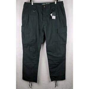 LAPG Tactical Pants Mens 40x32 Elastic Waist Black Performance Workwear Training